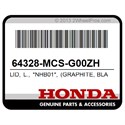 Honda 64328-MCS-G00ZH Lid, L., *Nhb01*, (Graphite, Black)