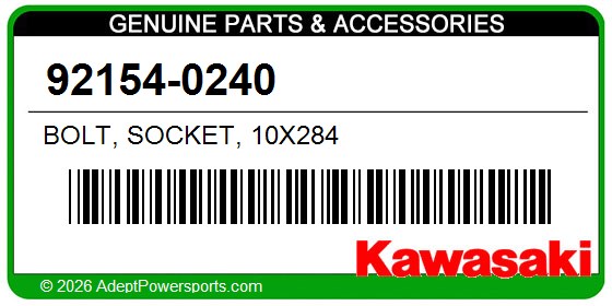 Kawasaki 92154-0240 Bolt, Socket, 10X284