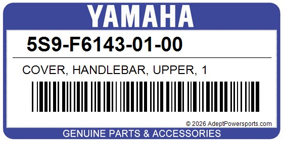 Yamaha 5S9-F6143-01-00 Cover, Handlebar, Upper, 1