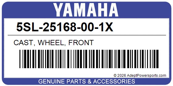 Yamaha 5SL-25168-00-1X Cast, Wheel, Front