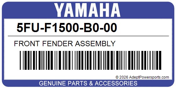Yamaha 5FU-F1500-B0-00 Front Fender Assembly