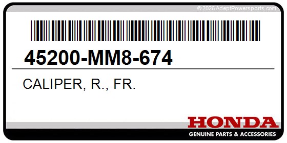 Honda 45200-MM8-674 Caliper, R., Fr.