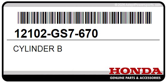 Honda 12102-GS7-670 Cylinder B