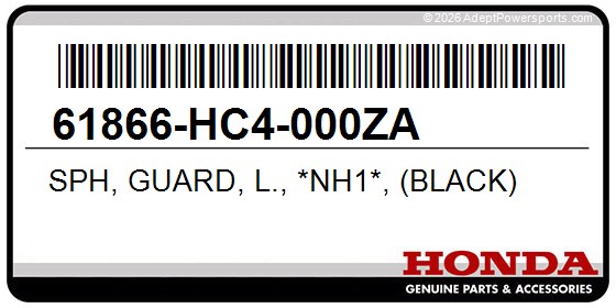Honda 61866-HC4-000ZA Sph, Guard, L., *Nh1*, (Black)