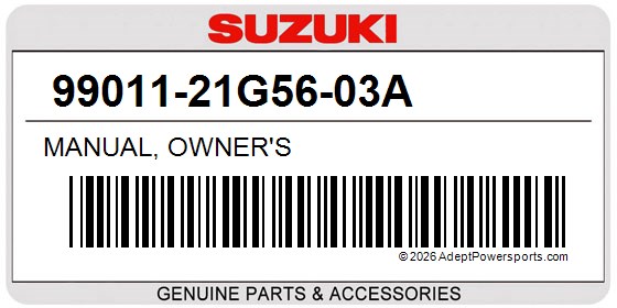Suzuki 99011-21G56-03A Manual, Owner's