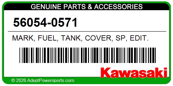 Kawasaki 56054-0571 Mark, Fuel, Tank, Cover, Sp, Edit.