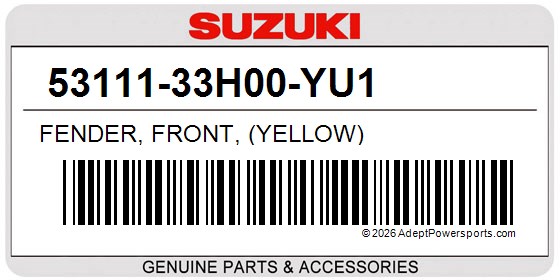 Suzuki 53111-33H00-YU1 Fender, Front, (Yellow)
