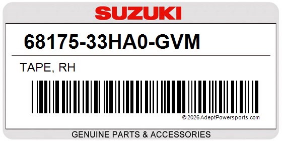 Suzuki 68175-33HA0-GVM Tape, Rh