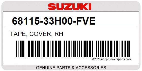 Suzuki 68115-33H00-FVE Tape, Cover, Rh