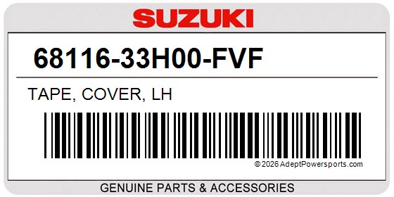 Suzuki 68116-33H00-FVF Tape, Cover, Lh