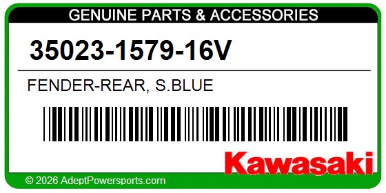 Kawasaki 35023-1579-16V Fender-Rear, S.Blue
