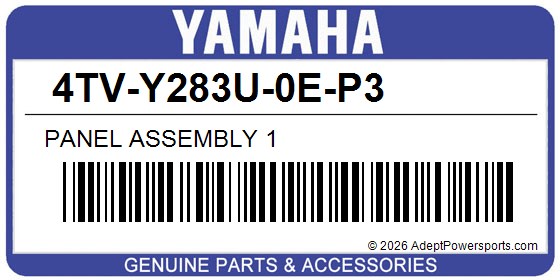 Yamaha 4TV-Y283U-0E-P3 Panel Assembly 1