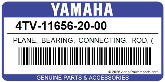 Yamaha 4TV-11656-20-00 Plane, Bearing, Connecting, Rod, (Brown)