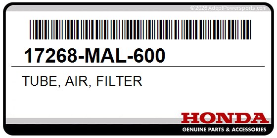 Honda 17268-MAL-600 Tube, Air, Filter