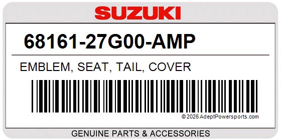 Suzuki 68161-27G00-AMP Emblem, Seat, Tail, Cover