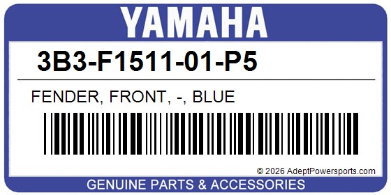 Yamaha 3B3-F1511-01-P5 Fender, Front, -, Blue