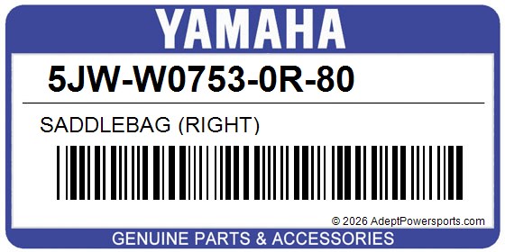 Yamaha 5JW-W0753-0R-80 Saddlebag (Right)