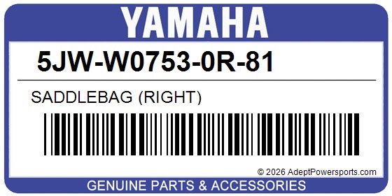 Yamaha 5JW-W0753-0R-81 Saddlebag (Right)