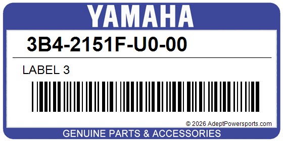 Yamaha 3B4-2151F-U0-00 Label 3