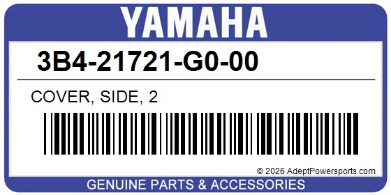 Yamaha 3B4-21721-G0-00 Cover, Side, 2