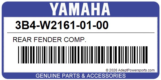 Yamaha 3B4-W2161-01-00 Rear Fender Comp.