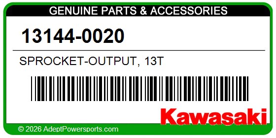 Kawasaki 13144-0020 Sprocket-Output, 13T