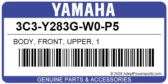 Yamaha 3C3-Y283G-W0-P5 Body, Front, Upper, 1