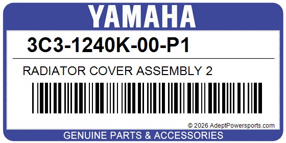 Yamaha 3C3-1240K-00-P1 Radiator Cover Assembly 2