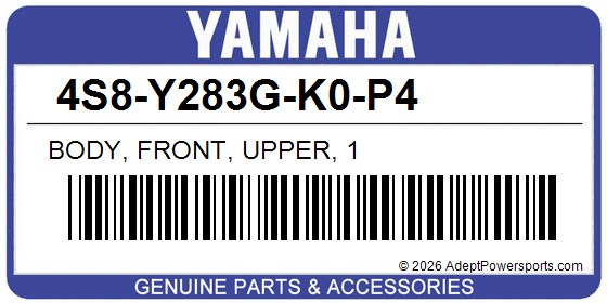 Yamaha 4S8-Y283G-K0-P4 Body, Front, Upper, 1