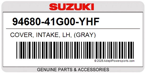 Suzuki 94680-41G00-YHF Cover, Intake, Lh, (Gray)