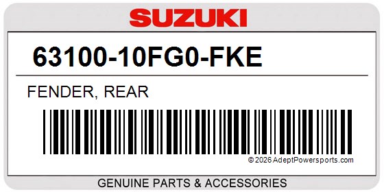 Suzuki 63100-10FG0-FKE Fender, Rear