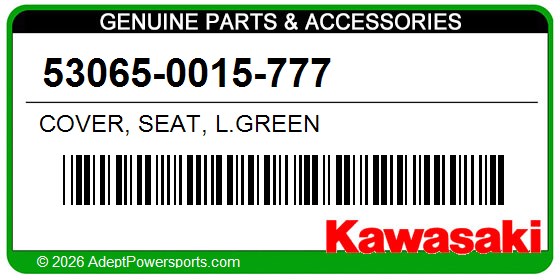 Kawasaki 53065-0015-777 Cover, Seat, L.Green