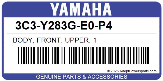 Yamaha 3C3-Y283G-E0-P4 Body, Front, Upper, 1