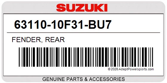 Suzuki 63110-10F31-BU7 Fender, Rear