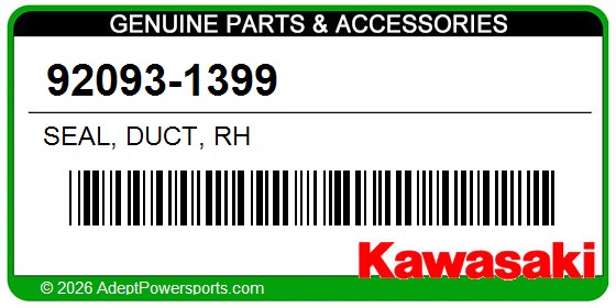 Kawasaki 92093-1399 Seal, Duct, Rh