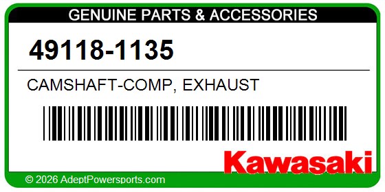 Kawasaki 49118-1135 Camshaft-Comp, Exhaust