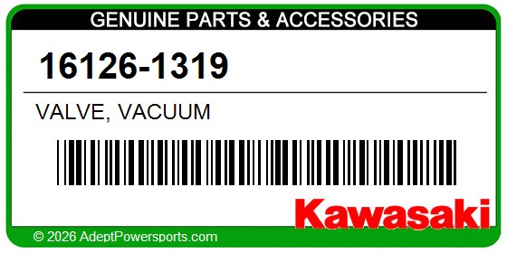 Kawasaki 16126-1319 Valve, Vacuum