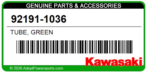 Kawasaki 92191-1036 Tube, Green