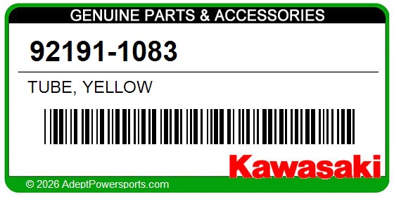 Kawasaki 92191-1083 Tube, Yellow