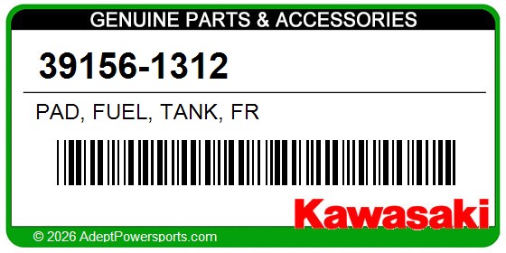 Kawasaki 39156-1312 Pad, Fuel, Tank, Fr