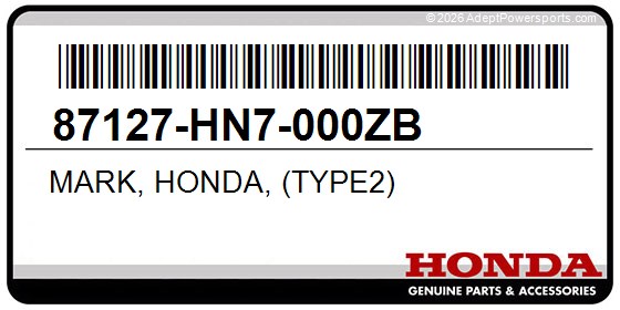Honda 87127-HN7-000ZB Mark, Honda, (Type2)
