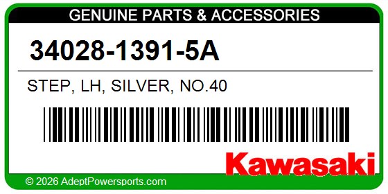 Kawasaki 34028-1391-5A Step, Lh, Silver, No.40