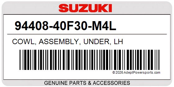 Suzuki 94408-40F30-M4L Cowl, Assembly, Under, Lh