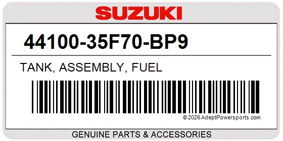 Suzuki 44100-35F70-BP9 Tank, Assembly, Fuel