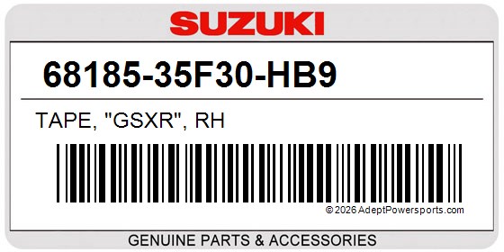 Suzuki 68185-35F30-HB9 Tape, "Gsxr", Rh