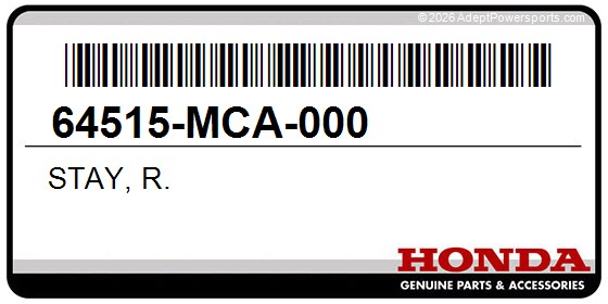 Honda 64515-MCA-000 Stay, R.
