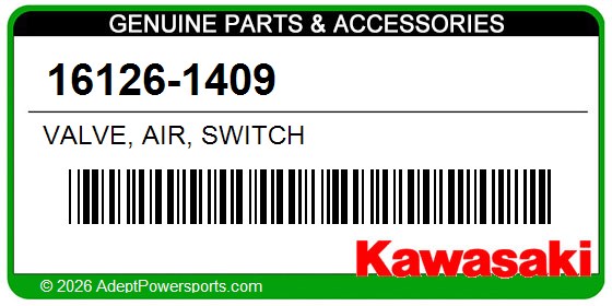 Kawasaki 16126-1409 Valve, Air, Switch