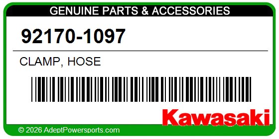Kawasaki 92170-1097 Clamp, Hose