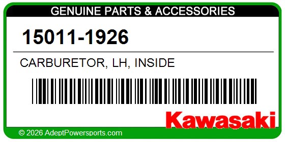 Kawasaki 15011-1926 Carburetor, Lh, Inside