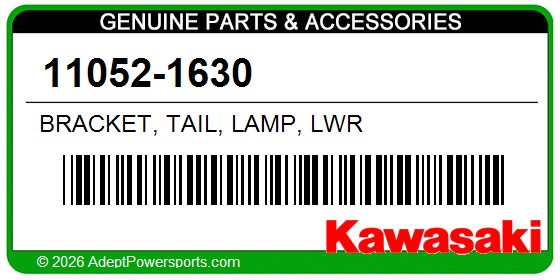 Kawasaki 11052-1630 Bracket, Tail, Lamp, Lwr